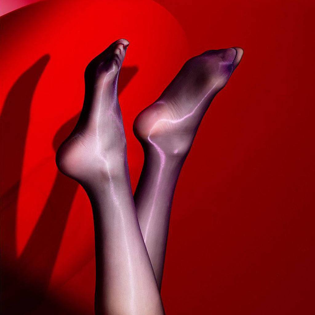 8D Two-Tone Glossy Seamless Sheer Tights