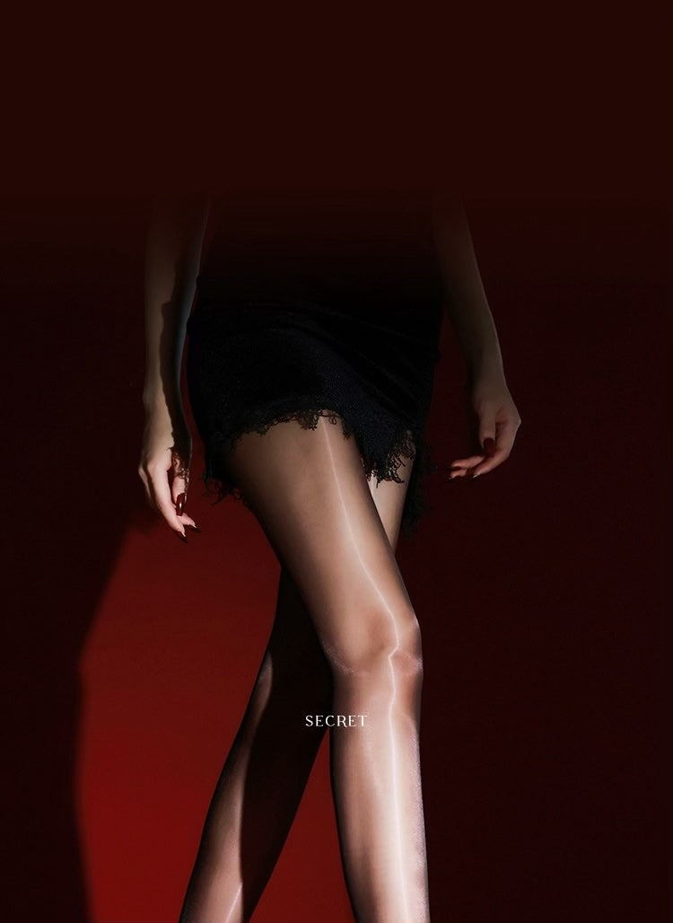 8D Two-Tone Glossy Seamless Sheer Tights