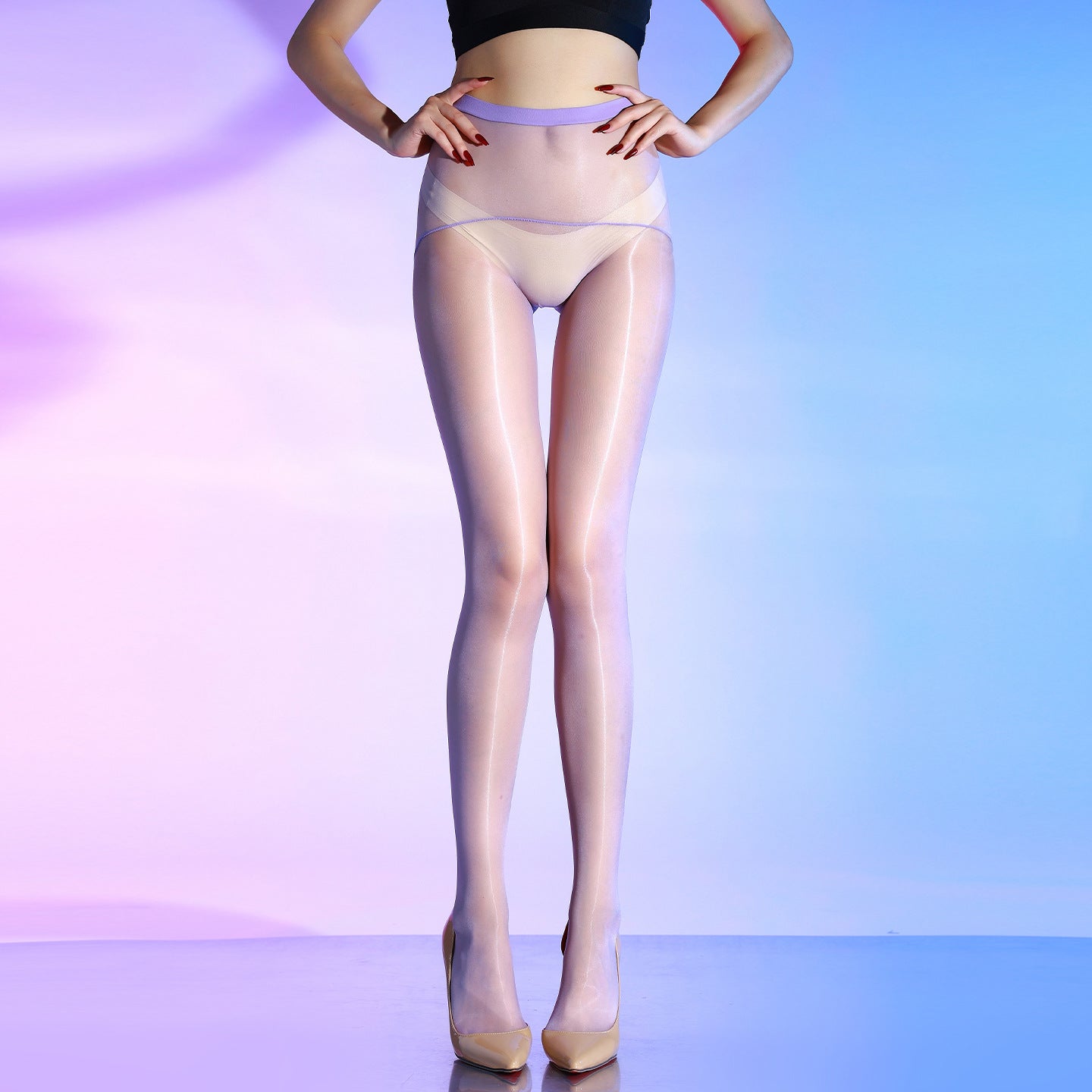 5D Glossy Seamless Plus Size Sheer Tights