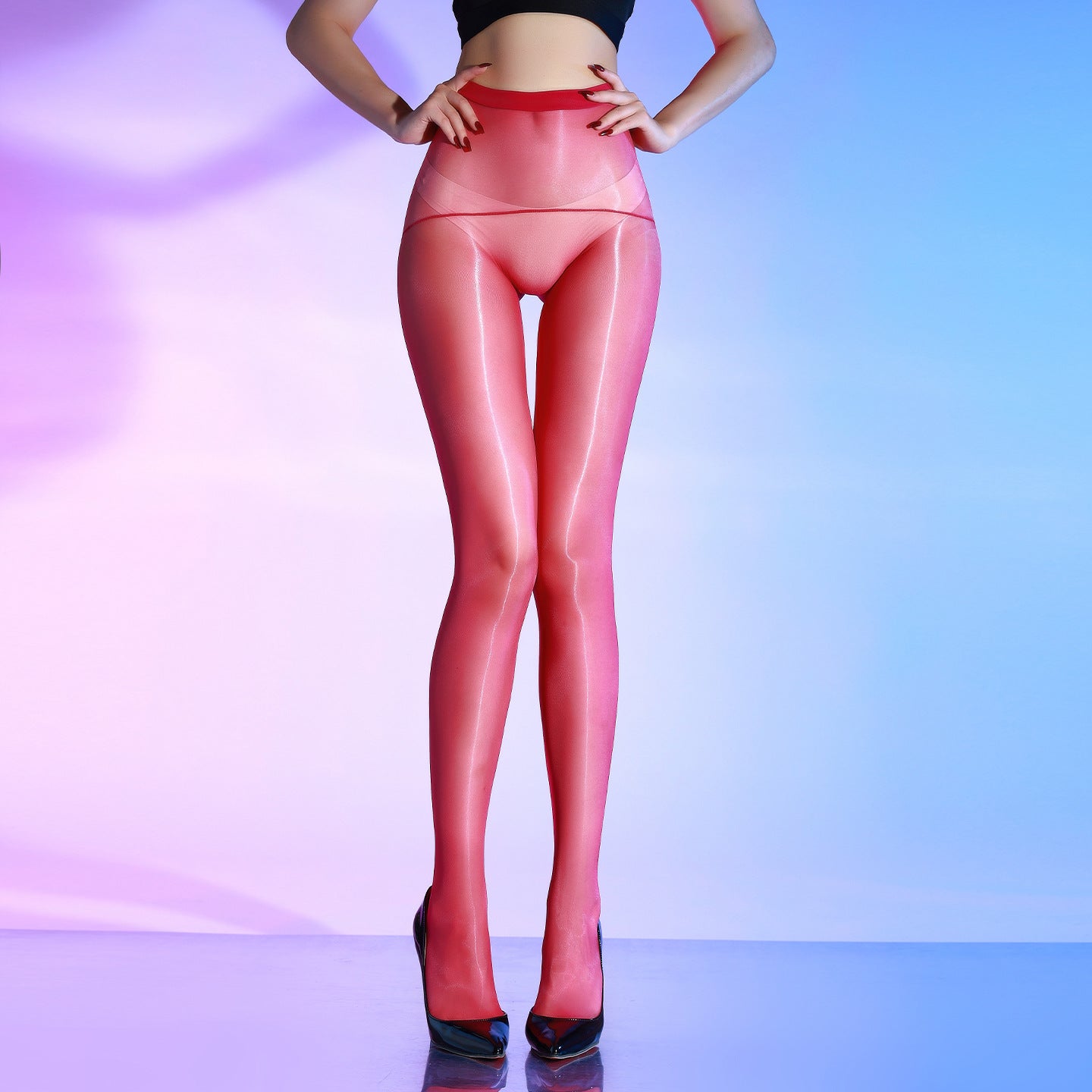5D Glossy Seamless Plus Size Sheer Tights