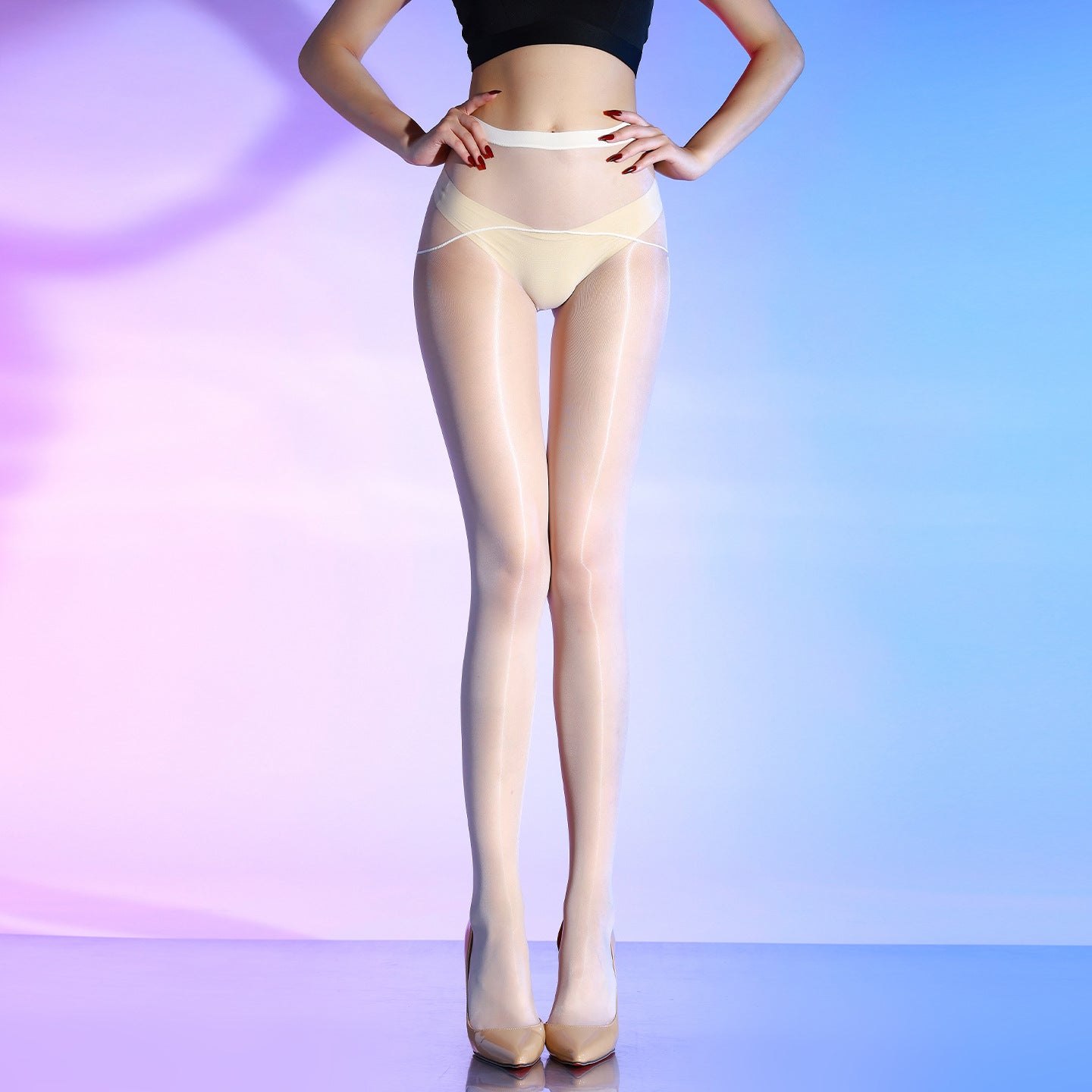 5D Glossy Seamless Plus Size Sheer Tights